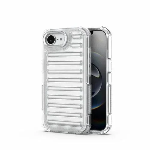 Funda híbrida de TPU y PC con airbag de alta transparencia para iPhone 17 Pro Max (transparente)