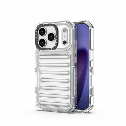 Funda híbrida de TPU y PC con airbag de alta transparencia para iPhone 17 Pro (transparente)