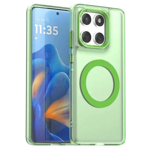 Funda híbrida de TPU y PC con Magsafe Candy para Motorola Edge 60 Fusion (verde)