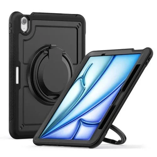 Funda Híbrida Honeycomb para iPad Air 11 con Asa y Correa (Negra)
