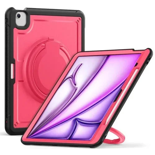 Funda híbrida Honeycomb para iPad Air 13 (2025/2024) con Asa y Correa (Rosa)