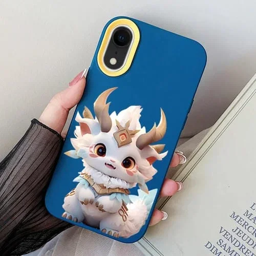 Funda híbrida para teléfono Loong Baby iPhone Xr TPU (Azul Real)