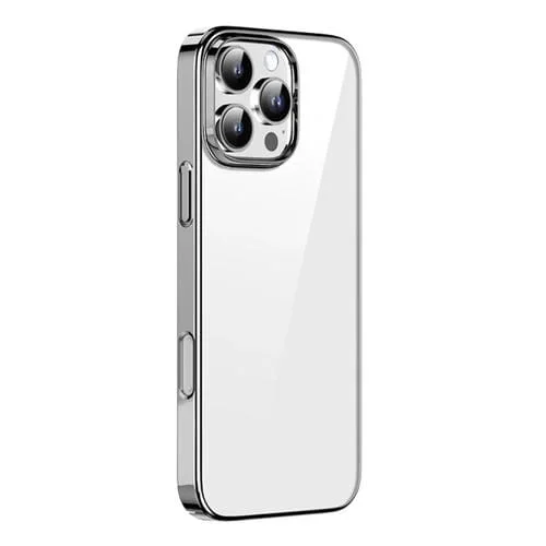 Funda híbrida PC galvanizada Mutural Jiantou para iPhone 16 Pro (Gris)