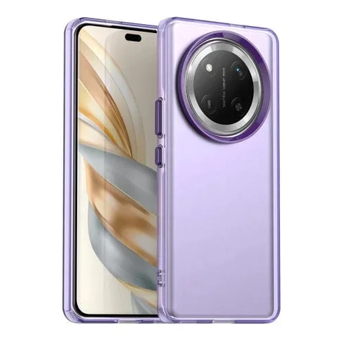 Funda híbrida TPU para Honor X60 Pro a prueba de golpes Candy PC (Morado)