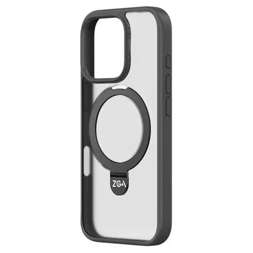 Funda Híbrida TPU para iPhone 16 Pro con Soporte Magsafe Zga (Negro)