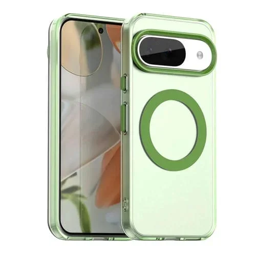 Funda híbrida TPU para PC con Magsafe Candy para Google Pixel 9 (Verde)