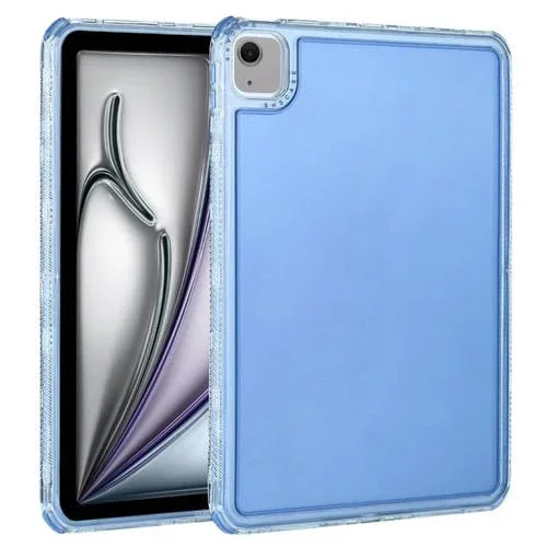 Funda Híbrida TPU y PC 3 en 1 para iPad Air 13 (2024) y Pro 12.9 (2022) (Azul)