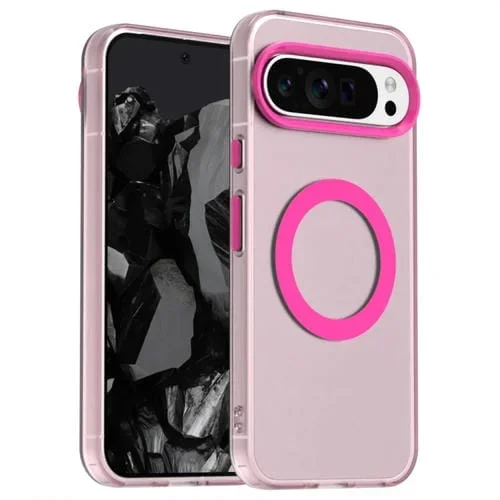 Funda híbrida TPU y PC con Magsafe Candy para Google Pixel 9 Pro (Roja)