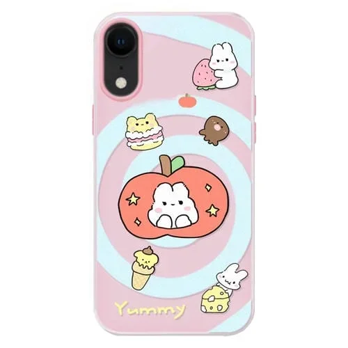 Funda híbrida TPU y PC iPhone Xr Tacto Sedoso y Gelatinoso (Amarillo)