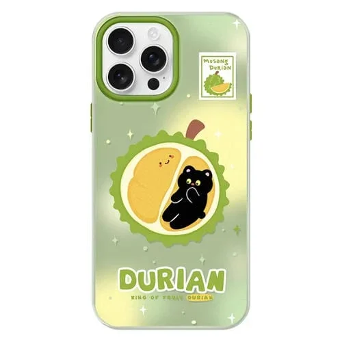 Funda híbrida TPU y PC para iPhone 16 Pro con tacto sedoso y gelatinoso (Verde Mao Shan Durian)