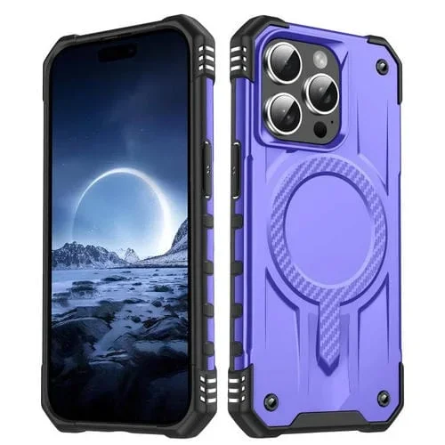 Funda híbrida TPU y PC Straship Magsafe para iPhone 14 Pro (Morada)