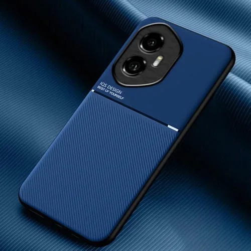 Funda híbrida TPU y Policarbonato con diseño magnético y tira inclinable para Honor 300 (Azul)