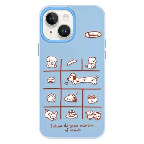 Funda híbrida TPU y Policarbonato iPhone 14 Plus Tacto Sedoso (Azul)