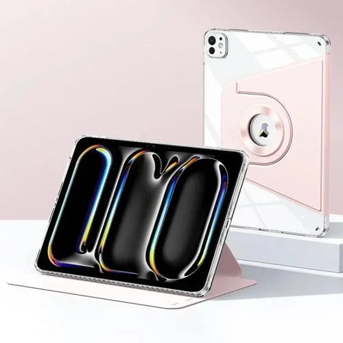 Funda Inteligente Cuero Dividido Magnético para iPad Pro 11 (2024) (Rosa)