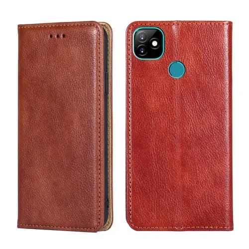 Funda Itel Vision 1 Glossil Color Tapa Magnética (Marrón)