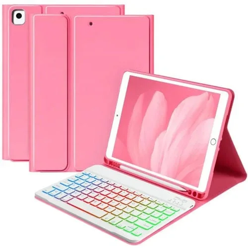 Funda magnética con teclado Bluetooth para iPad Air 11 (2024/2025) (rojo begonia)