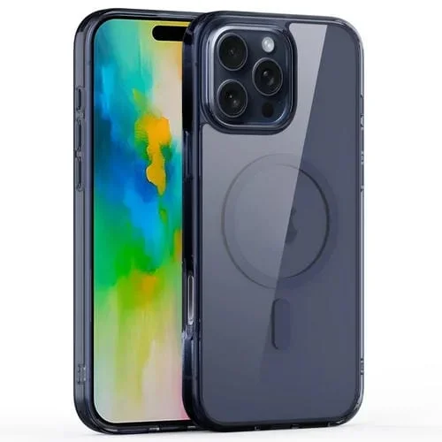 Funda Magnética Crystal Clear Magsafe para iPhone 16 Pro (Azul Titanio Transparente)