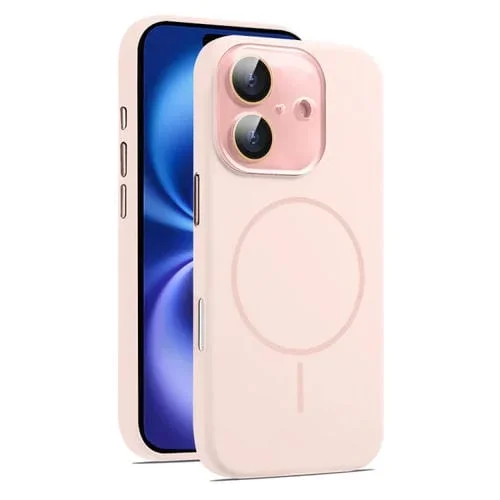 Funda Magnética de Silicona Líquida para iPhone 16 Ag Magsafe (Rosa)