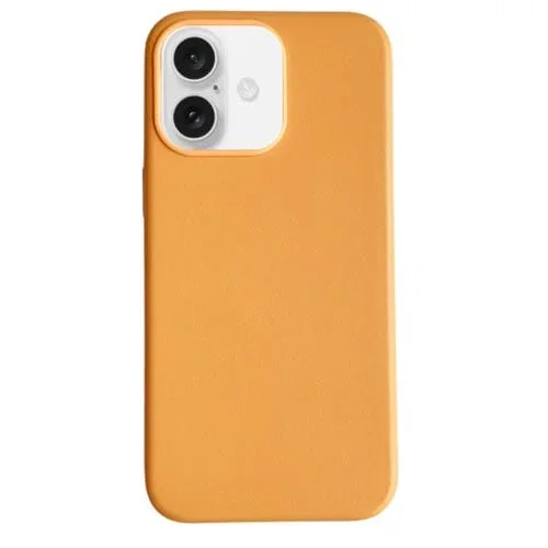 Funda Magnética Magsafe de Cuero para iPhone 16 (Naranja)