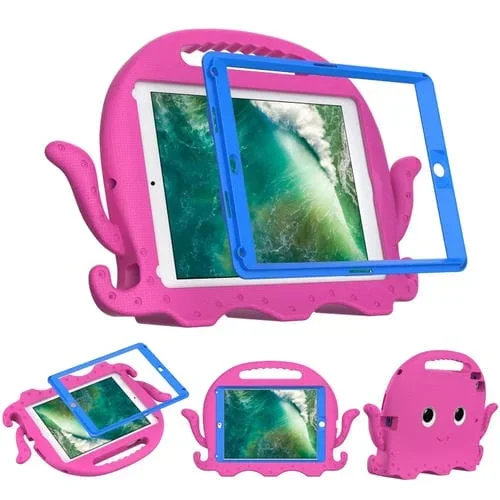 Funda Octopus Eva a Prueba de Choques con Película para iPad 9.7 2018/2017 Air 2 Air Pro 9.7 (Rose Red)