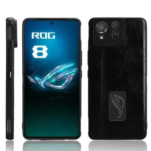 Funda para Asus Rog Phone 8 y Rog Phone 8 Pro PC + PU TPU Patrón de Vaca (Negro)