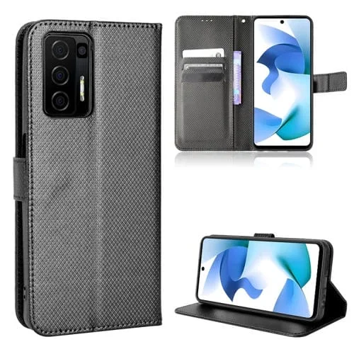 Funda para Blu F91 con textura de cuero diamante (Negra)