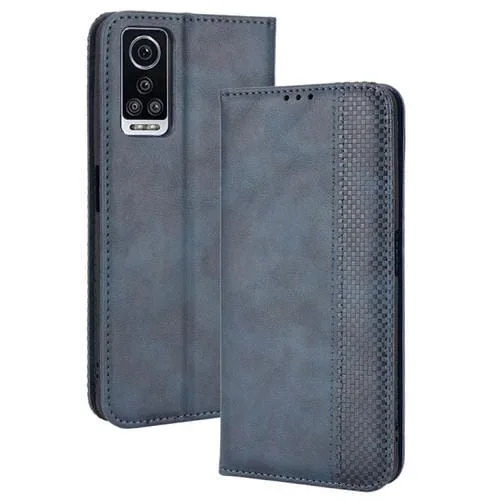 Funda para Blu G91 Max Magnetic Buckle Retro Crazy Horse Leather Case (Azul)