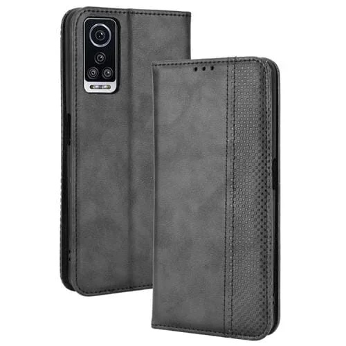 Funda para Blu G91 Max Magnetic Buckle Retro Crazy Horse Leather Case (Negro)