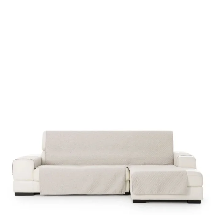 Funda para chaise longue de brazo corto derecho eysa silver marrón claro 100 x 110 x 290 cm