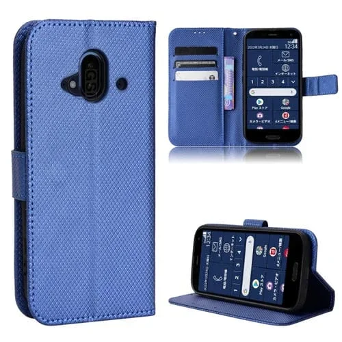 Funda para Fujitsu F-52B con textura Diamond para teléfono (Azul)