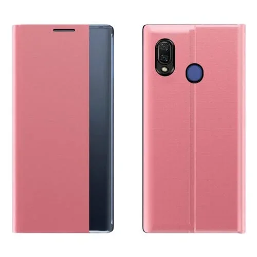 Funda para Galaxy A40 Pantalla Lateral Magnética Horizontal Tela + Soporte Reposo Activación (Rosa)