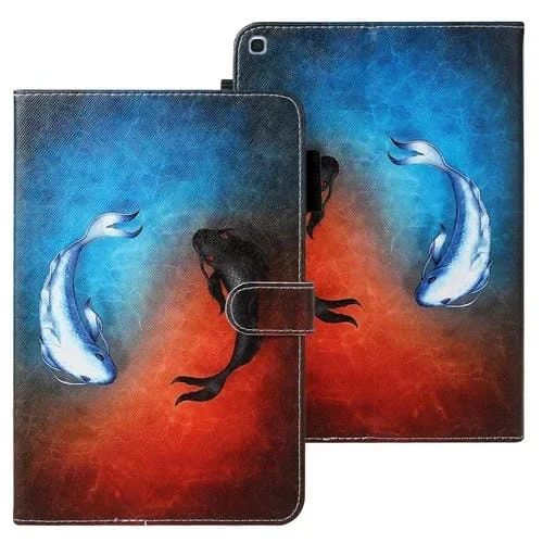 Funda para Galaxy Tab A 10.1 (2019) T510 Cuero Horizontal Textura Cruzada Función Suspensión Soporte Billetera (Pescado)