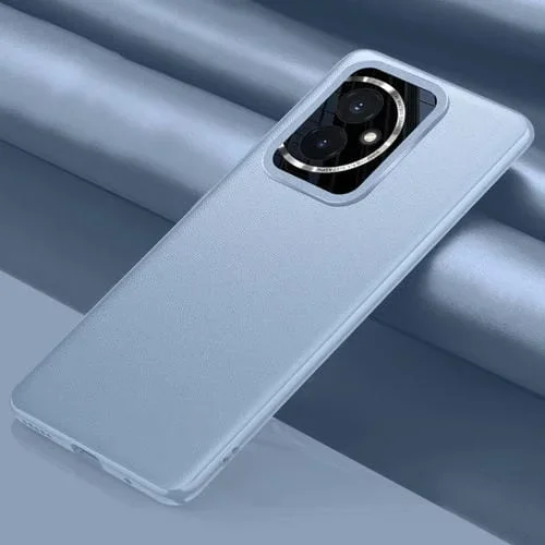Funda para Honor 100 a Prueba de Golpes con Cuero Liso Todo Incluido (Azul)