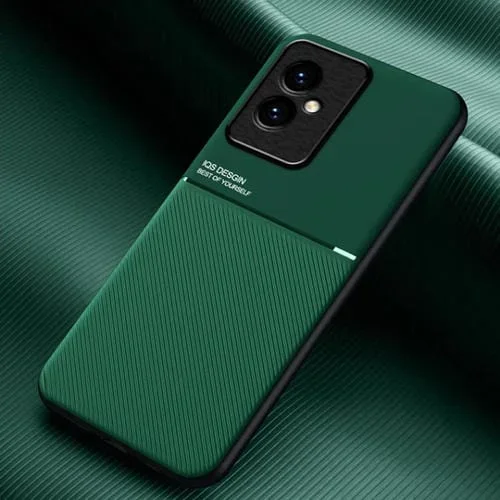 Funda para Honor 100 Classic Tilt Strip Grain PC + TPU Magnética a Prueba de Golpes (Verde)