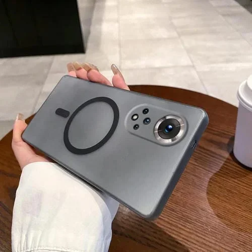Funda para Honor 50 con Protección contra Frío e Hielo y Orificios Magsafe (Negro Transparente)