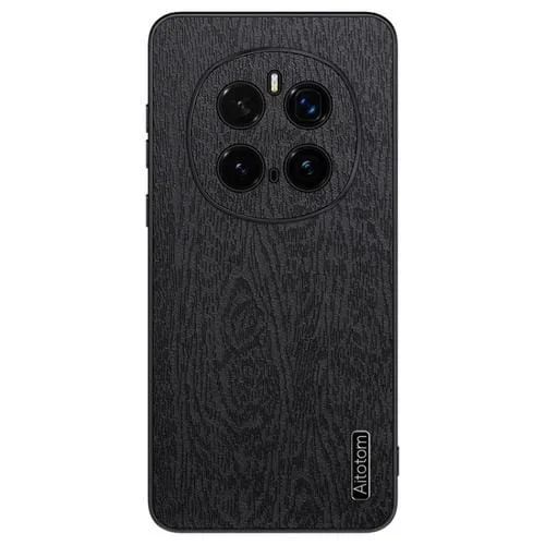 Funda para Honor Magic 7Pro a Prueba de Golpes Cuero Corteza de Árbol (Negro)