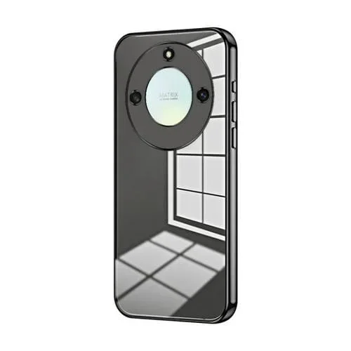 Funda para Honor X40 5G, Magic5 Lite y X9A con Orificio Fino y Revestimiento Transparente (Negro)