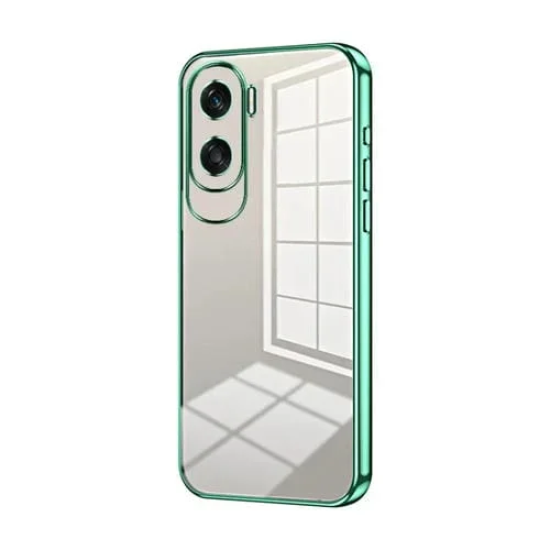 Funda para Honor X50I y 90 Lite con Orificio Fino y Revestimiento Transparente (Verde)