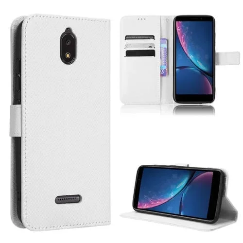 Funda para Hot Pepper Serrano 3 Caja de Teléfono Cuero Textura de Diamante (Blanco)