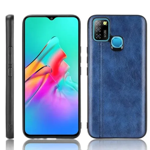 Funda para Infinix Smart 5 a Prueba de Golpes Patrón de Coser PC + PU + TPU (Azul)