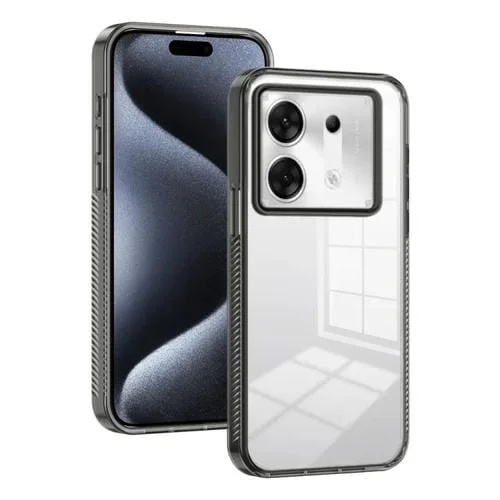 Funda para Infinix Zero 30 5G 2,5mm TPU Híbrida Acrílico Transparente Antideslizante (Negro)