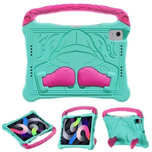 Funda para iPad Air 2022/2020 10.9 Eva con Función Atril y Protección (Rosa Menta y Rojo)