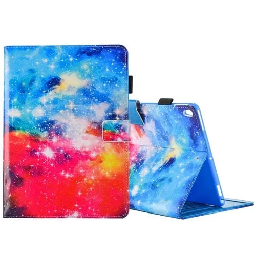 Funda para iPad Pro 10.5 Pulgadas Cuero PU con Tapa Horizontal Soporte Ranuras Tarjetas y Marco de Fotos (Starry Sky)