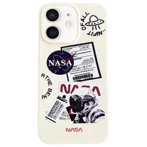 Funda para iPhone 11 Astronaut Pattern Glossy PC Phone Case (Blanco)