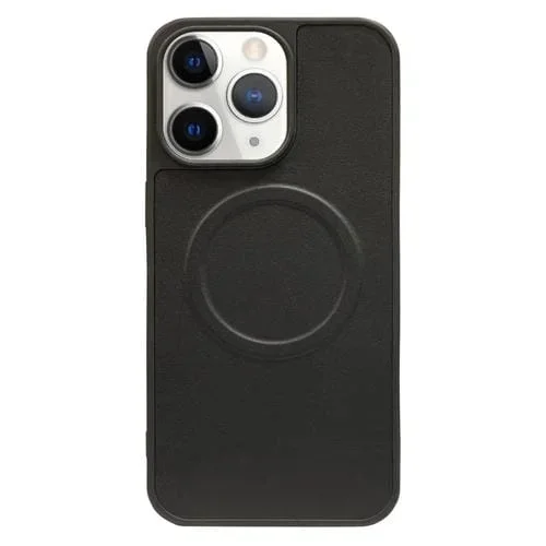 Funda para iPhone 11 Pro 2 En 1 Magsafe Cuero y Silicona Magnética (Negro)