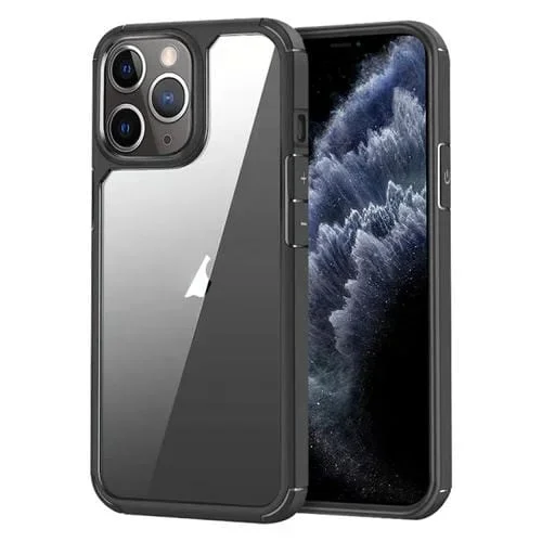 Funda para iPhone 11 Pro Max Acrylic + TPU Transparente a Prueba de Golpes (Negro)