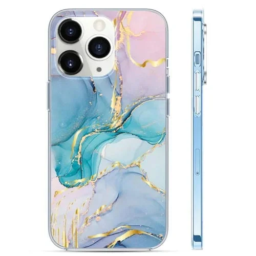 Funda para iPhone 11 Pro Max Colored Glaze Marble Protección (Púrpura Azul)