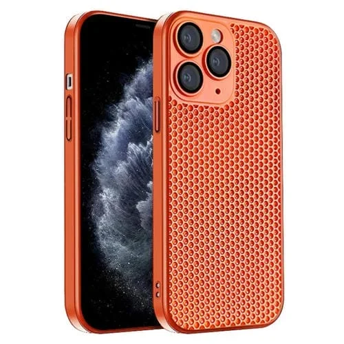 Funda para iPhone 11 Pro Max Honeycomb Radiating PC Phone Case (Naranja)