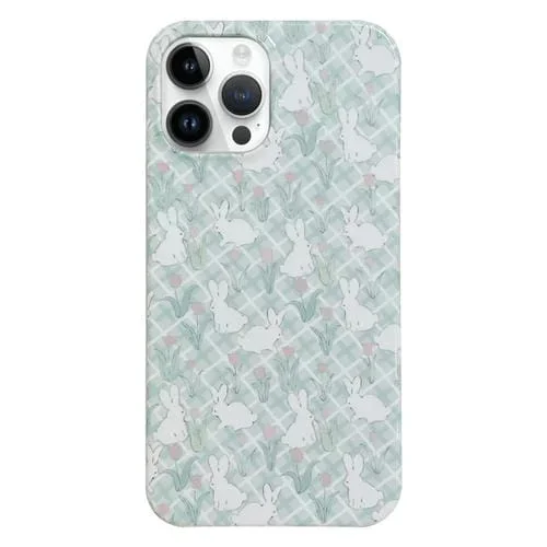 Funda para iPhone 11 Pro Max Painted Pattern PC Phone Case Tulip Bunny