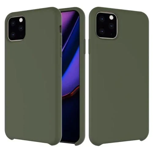 Funda para iPhone 11 Pro Max Silicona Líquida a Prueba de Golpes (Verde Militar)